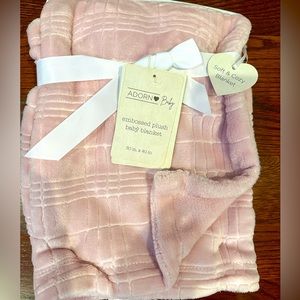 Baby girl pink cozy soft blanket